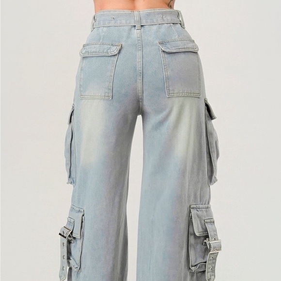 Belted Denim Cargo Jean - Picture 3 of 3